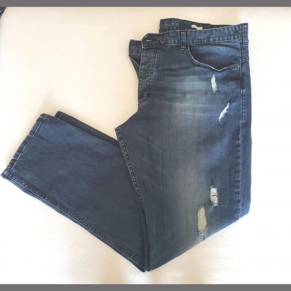 Calvin Klein 5 Pocket Slim Fit Distressed Jeans - Picture 10 of 13